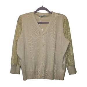 Grace Karin Button-up Cardigan Size Large . Color Beige.